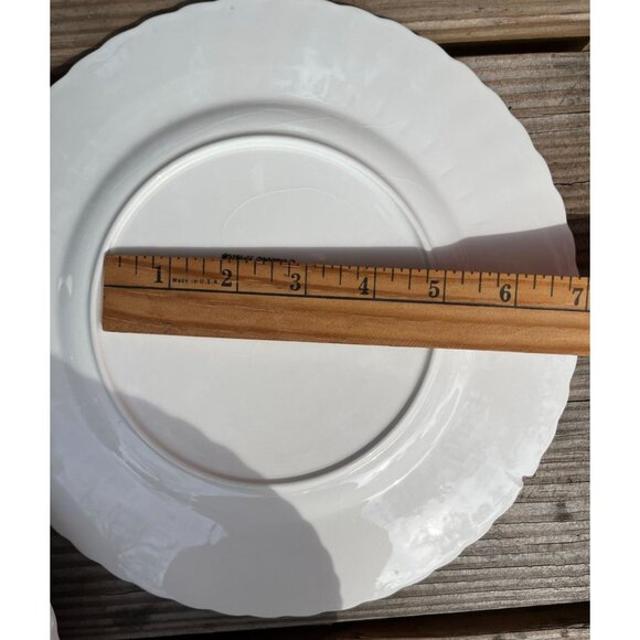 J&G Meakin Chatsworth Ironstone Dinner Plates Set Of 3 Vintage White Ribbed Desi - Picture 13 of 15